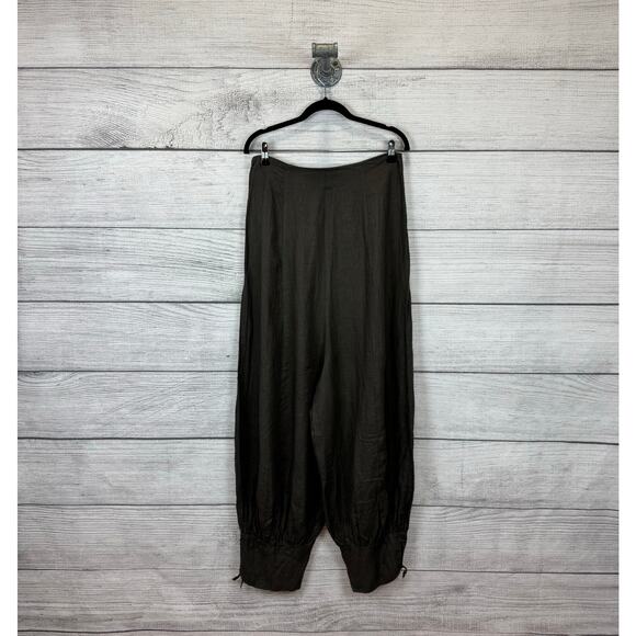 Sarah Pacini Women's Linen Cottagecore Lagenlook Harem Pants Size Medium - Picture 7 of 8